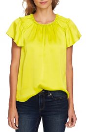 CeCe Flutter Sleeve Blouse at Nordstrom